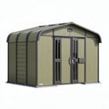 Abri de jardin en métal vert 300 x 250 x 220 cm avec double porte