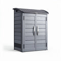 Abri de jardin en plastique gris de 120 x 60 x 140 cm pour rangement extérieur